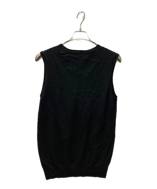 BLACK LABEL CRESTBRIDGE（ブラックレーベル クレストブリッジ）BLACK LABEL CRESTBRIDGE (ブラックレーベル クレストブリッジ) ニットベスト ブラック サイズ:Lの古着・服飾アイテム