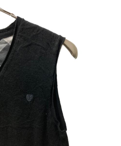 BLACK LABEL CRESTBRIDGE（ブラックレーベル クレストブリッジ）BLACK LABEL CRESTBRIDGE (ブラックレーベル クレストブリッジ) ニットベスト ブラック サイズ:Lの古着・服飾アイテム