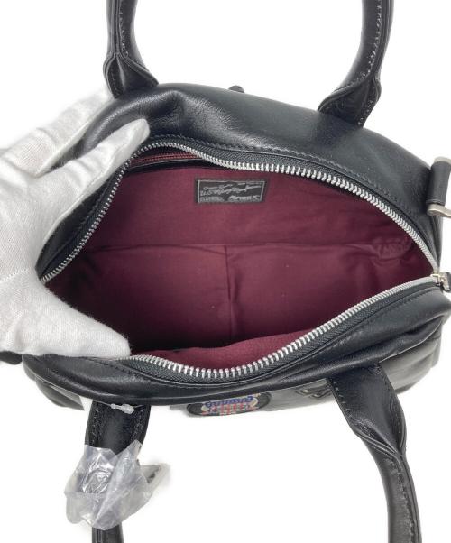 AVIREX（アヴィレックス）AVIREX (アヴィレックス) VARSITY LEATHER MINI-BOSTON BAG ブラック 未使用品の古着・服飾アイテム