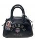 AVIREX（アヴィレックス）の古着「VARSITY LEATHER MINI-BOSTON BAG」｜ブラック