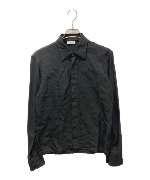 DRIES VAN NOTEN（ドリスヴァンノッテン）DRIES VAN NOTEN (ドリスヴァンノッテン) コットンレーヨンシャツ ブラック サイズ:46の古着・服飾アイテム