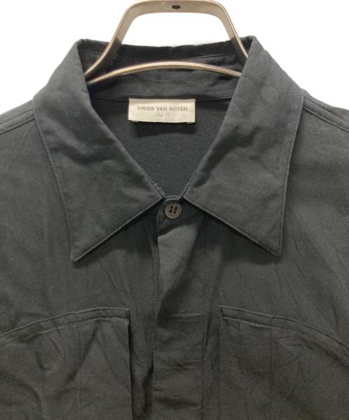 DRIES VAN NOTEN（ドリスヴァンノッテン）DRIES VAN NOTEN (ドリスヴァンノッテン) コットンレーヨンシャツ ブラック サイズ:46の古着・服飾アイテム