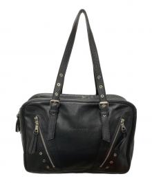 LONGCHAMP×KATE MOSS（ロンシャン×ケイト モス）の古着「レザートートバッグ」｜ブラック