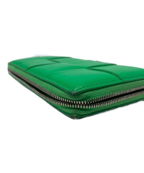 BOTTEGA VENETA（ボッテガベネタ）BOTTEGA VENETA (ボッテガベネタ) CASSETTE カセットラウンドファスナーウォレット グリーンの古着・服飾アイテム