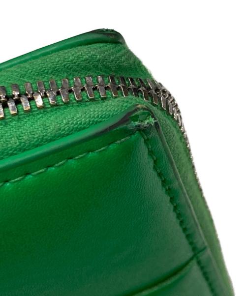BOTTEGA VENETA（ボッテガベネタ）BOTTEGA VENETA (ボッテガベネタ) CASSETTE カセットラウンドファスナーウォレット グリーンの古着・服飾アイテム
