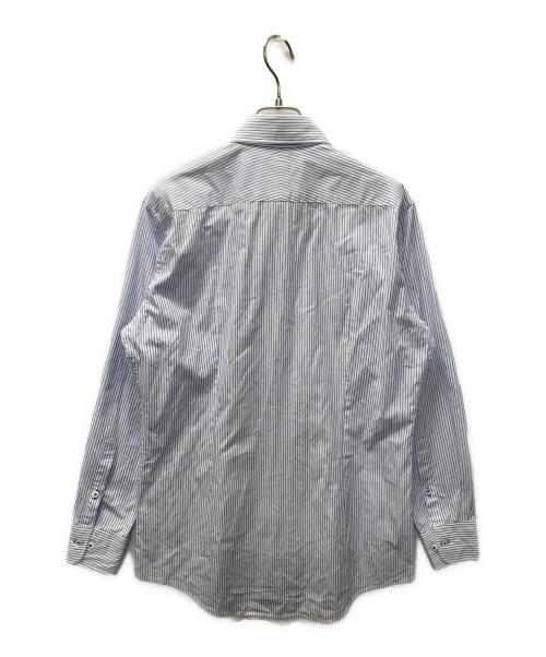 BURBERRY BLACK LABEL（バーバリーブラックレーベル）BURBERRY BLACK LABEL (バーバリーブラックレーベル) ストライプBDシャツ ホワイト×ブルー サイズ:40の古着・服飾アイテム