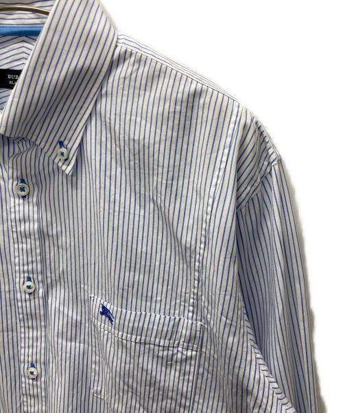 BURBERRY BLACK LABEL（バーバリーブラックレーベル）BURBERRY BLACK LABEL (バーバリーブラックレーベル) ストライプBDシャツ ホワイト×ブルー サイズ:40の古着・服飾アイテム