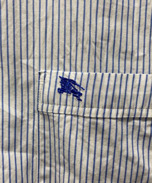 BURBERRY BLACK LABEL（バーバリーブラックレーベル）BURBERRY BLACK LABEL (バーバリーブラックレーベル) ストライプBDシャツ ホワイト×ブルー サイズ:40の古着・服飾アイテム