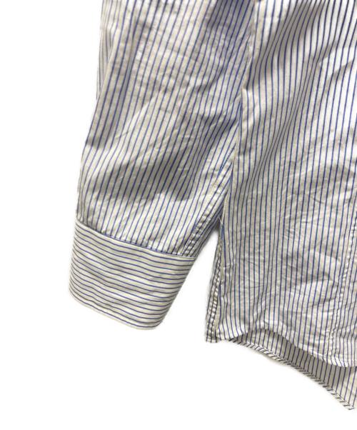BURBERRY BLACK LABEL（バーバリーブラックレーベル）BURBERRY BLACK LABEL (バーバリーブラックレーベル) ストライプBDシャツ ホワイト×ブルー サイズ:40の古着・服飾アイテム