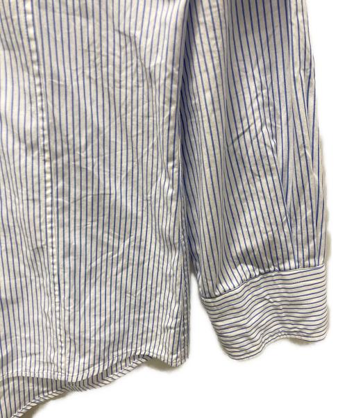 BURBERRY BLACK LABEL（バーバリーブラックレーベル）BURBERRY BLACK LABEL (バーバリーブラックレーベル) ストライプBDシャツ ホワイト×ブルー サイズ:40の古着・服飾アイテム