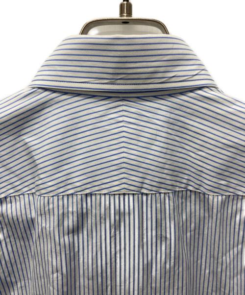 BURBERRY BLACK LABEL（バーバリーブラックレーベル）BURBERRY BLACK LABEL (バーバリーブラックレーベル) ストライプBDシャツ ホワイト×ブルー サイズ:40の古着・服飾アイテム