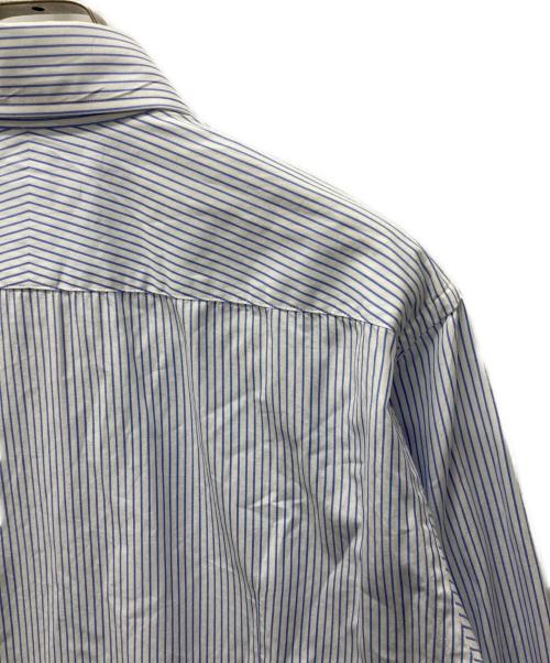 BURBERRY BLACK LABEL（バーバリーブラックレーベル）BURBERRY BLACK LABEL (バーバリーブラックレーベル) ストライプBDシャツ ホワイト×ブルー サイズ:40の古着・服飾アイテム