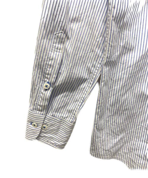BURBERRY BLACK LABEL（バーバリーブラックレーベル）BURBERRY BLACK LABEL (バーバリーブラックレーベル) ストライプBDシャツ ホワイト×ブルー サイズ:40の古着・服飾アイテム