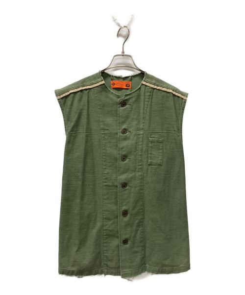 RehersalL（リハーズオール）RehersalL (リハーズオール) ファティーグシャツベスト カーキ サイズ:SIZEFREEの古着・服飾アイテム