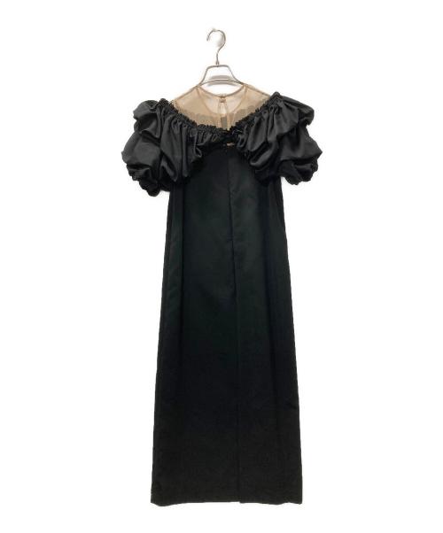 Ameri（アメリ）Ameri (アメリ) VOLUME BUSTIER LAYERED DRESS ブラック サイズ:Sの古着・服飾アイテム