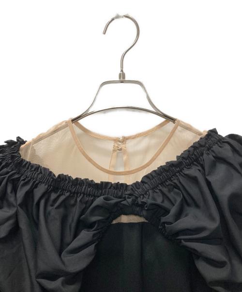 Ameri（アメリ）Ameri (アメリ) VOLUME BUSTIER LAYERED DRESS ブラック サイズ:Sの古着・服飾アイテム