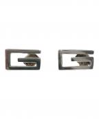 GUCCIグッチ）の古着「Gスクエアロゴピアス」｜シルバー
