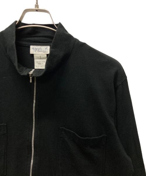 agnes b homme（アニエスベーオム）agnes b homme (アニエスベーオム) 90-00sジップアップカットソー ブラック サイズ:Sの古着・服飾アイテム