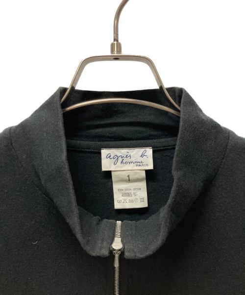 agnes b homme（アニエスベーオム）agnes b homme (アニエスベーオム) 90-00sジップアップカットソー ブラック サイズ:Sの古着・服飾アイテム