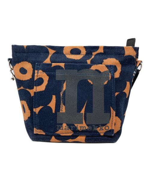 marimekko（マリメッコ）marimekko (マリメッコ) MONO MINI CROSSBODY ブラック×ブラウンの古着・服飾アイテム