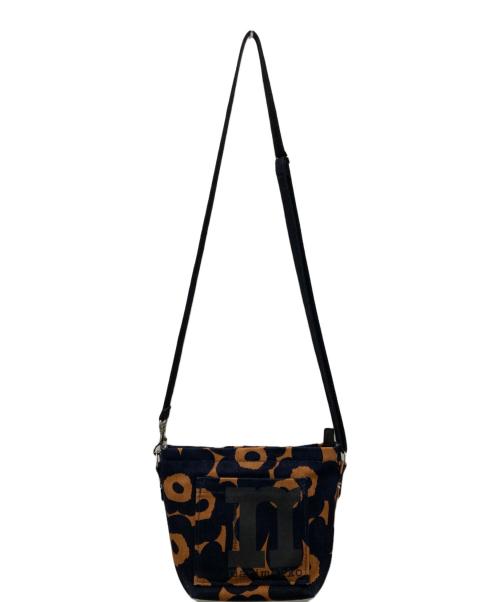 marimekko（マリメッコ）marimekko (マリメッコ) MONO MINI CROSSBODY ブラック×ブラウンの古着・服飾アイテム