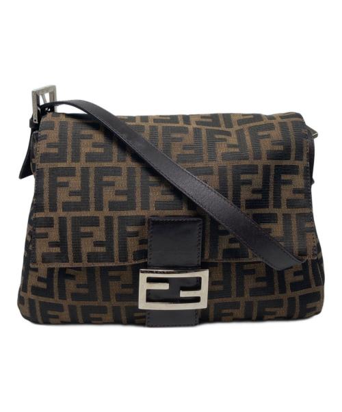 FENDI（フェンディ）FENDI (フェンディ) ズッカ マンババケット ショルダーバッグ ブラウンの古着・服飾アイテム