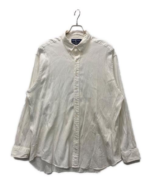 RALPH LAUREN（ラルフローレン）RALPH LAUREN (ラルフローレン) BLAKE コットンレーヨンシャツ ホワイト サイズ:XXLの古着・服飾アイテム
