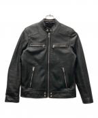 DIESELディーゼル）の古着「L-BOY-R シングルライダースジャケット」｜ブラック
