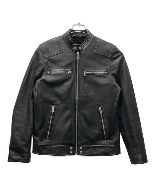 DIESEL（ディーゼル）DIESEL (ディーゼル) L-BOY-R シングルライダースジャケット ブラック サイズ:Mの古着・服飾アイテム