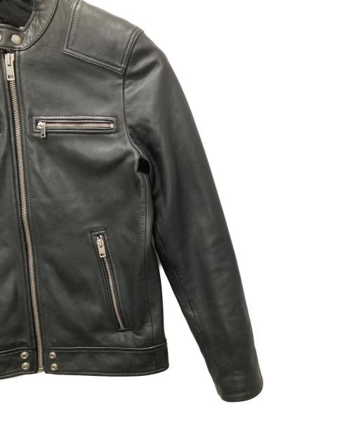 DIESEL（ディーゼル）DIESEL (ディーゼル) L-BOY-R シングルライダースジャケット ブラック サイズ:Mの古着・服飾アイテム