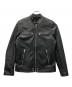 DIESEL（ディーゼル）の古着「L-BOY-R シングルライダースジャケット」｜ブラック