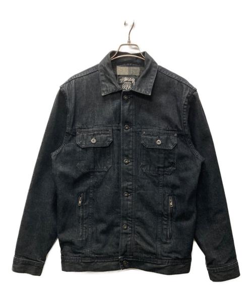 stussy（ステューシー）stussy (ステューシー) Authentic Gear バック刺繍デニムトラッカージャケット インディゴ サイズ:Lの古着・服飾アイテム