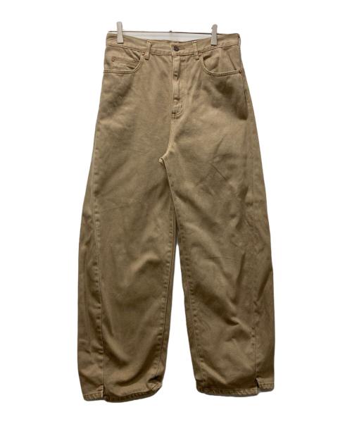 DU JOUR（デュ ジュール）DU JOUR (デュ ジュール) BARREL BAGGY JEAN ベージュ サイズ:38の古着・服飾アイテム