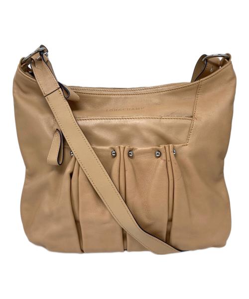 LONGCHAMP（ロンシャン）LONGCHAMP (ロンシャン) ホーボー/ショルダーバッグ ベージュの古着・服飾アイテム