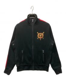 POLO RALPH LAUREN（ポロ・ラルフローレン）の古着「胸元エンブレムスウェットジャケット」｜ブラック