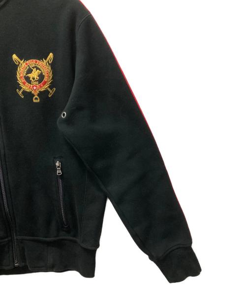 POLO RALPH LAUREN（ポロ・ラルフローレン）POLO RALPH LAUREN (ポロ・ラルフローレン) 胸元エンブレムスウェットジャケット ブラック サイズ:ｓの古着・服飾アイテム