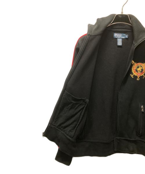 POLO RALPH LAUREN（ポロ・ラルフローレン）POLO RALPH LAUREN (ポロ・ラルフローレン) 胸元エンブレムスウェットジャケット ブラック サイズ:ｓの古着・服飾アイテム