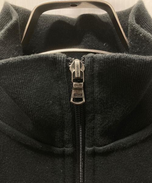 POLO RALPH LAUREN（ポロ・ラルフローレン）POLO RALPH LAUREN (ポロ・ラルフローレン) 胸元エンブレムスウェットジャケット ブラック サイズ:ｓの古着・服飾アイテム