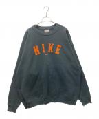 NIKEナイキ）の古着「90'sワッペンロゴスウェット」｜ブラック