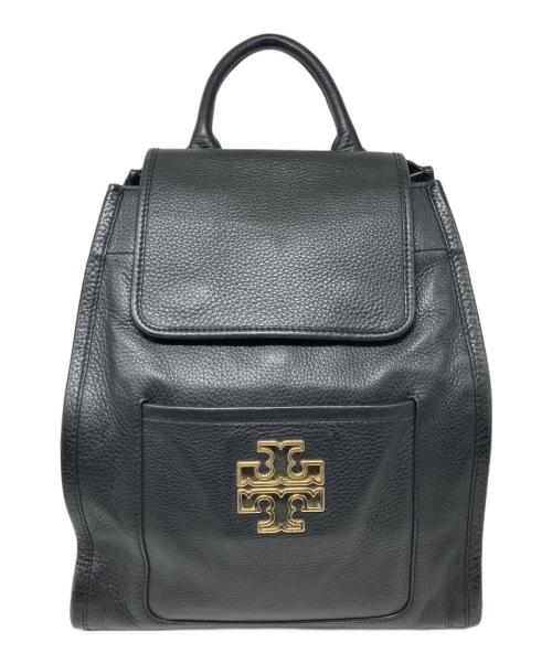 TORY BURCH（トリーバーチ）TORY BURCH (トリーバーチ) Britten ペブルオールレザーリュック ブラックの古着・服飾アイテム