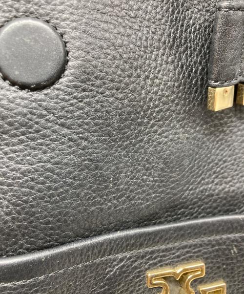 TORY BURCH（トリーバーチ）TORY BURCH (トリーバーチ) Britten ペブルオールレザーリュック ブラックの古着・服飾アイテム