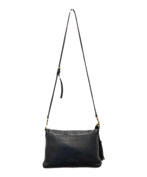 TORY BURCH（トリーバーチ）TORY BURCH (トリーバーチ) レザーショルダーバッグ ブラックの古着・服飾アイテム