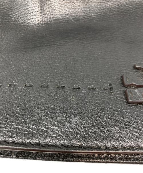 TORY BURCH（トリーバーチ）TORY BURCH (トリーバーチ) レザーショルダーバッグ ブラックの古着・服飾アイテム
