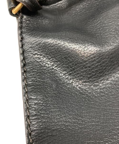 TORY BURCH（トリーバーチ）TORY BURCH (トリーバーチ) レザーショルダーバッグ ブラックの古着・服飾アイテム