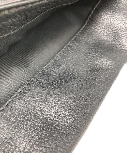 TORY BURCH（トリーバーチ）TORY BURCH (トリーバーチ) レザーショルダーバッグ ブラックの古着・服飾アイテム
