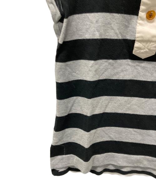 Vivienne Westwood RED LABEL（ヴィヴィアンウエストウッドレッドレーベル）Vivienne Westwood RED LABEL (ヴィヴィアンウエストウッドレッドレーベル) オーブ刺繍ボーダーポロシャツ グレー サイズ:SIZE 1の古着・服飾アイテム