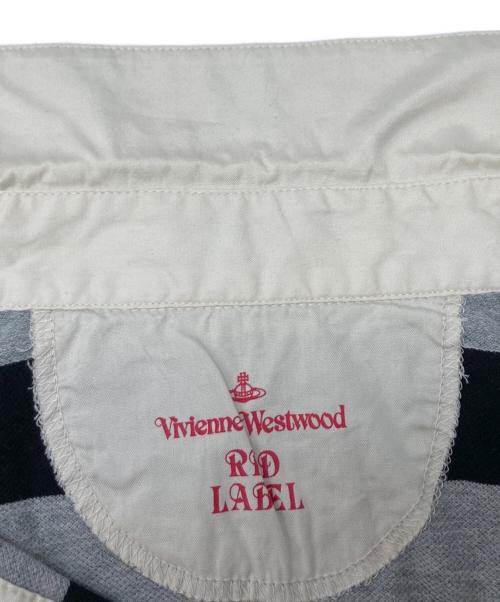 Vivienne Westwood RED LABEL（ヴィヴィアンウエストウッドレッドレーベル）Vivienne Westwood RED LABEL (ヴィヴィアンウエストウッドレッドレーベル) オーブ刺繍ボーダーポロシャツ グレー サイズ:SIZE 1の古着・服飾アイテム