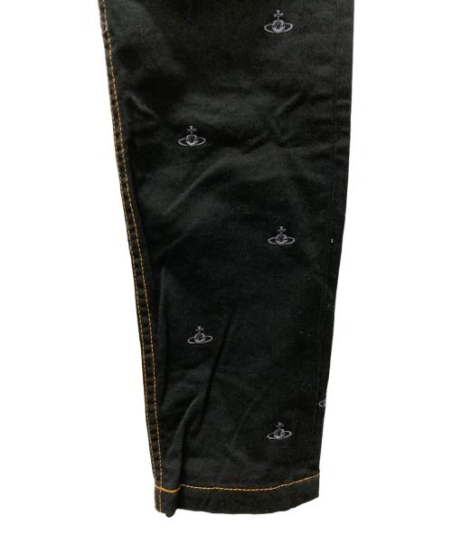 Vivienne Westwood RED LABEL（ヴィヴィアンウエストウッドレッドレーベル）Vivienne Westwood RED LABEL (ヴィヴィアンウエストウッドレッドレーベル) オーブ刺繍スキニーデニムパンツ ブラック サイズ:3の古着・服飾アイテム