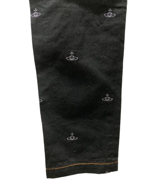 Vivienne Westwood RED LABEL（ヴィヴィアンウエストウッドレッドレーベル）Vivienne Westwood RED LABEL (ヴィヴィアンウエストウッドレッドレーベル) オーブ刺繍スキニーデニムパンツ ブラック サイズ:3の古着・服飾アイテム