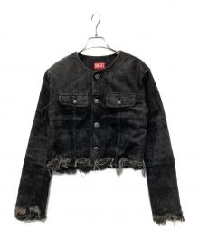 DIESEL（ディーゼル）の古着「DE-GRAFFY-FSH/デニムジャケット」｜ブラック